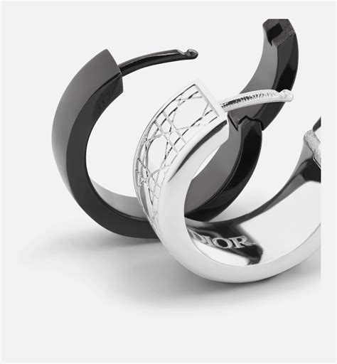 dior secret cannage earrings silver|Cannage Earrings Silver and Ruthenium.